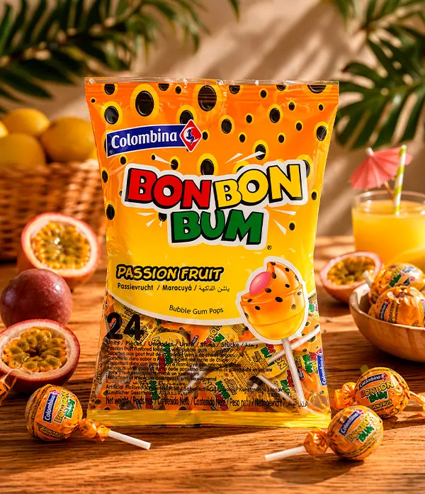 Bon Bon Bum Maracuyá Colombina 24 Unidades