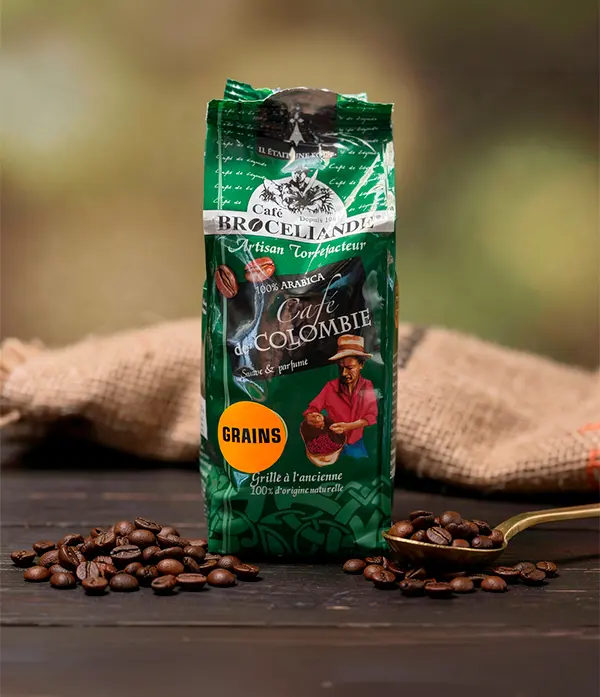 Café de Brocéliande Colombia en Granos – 100% Arábica