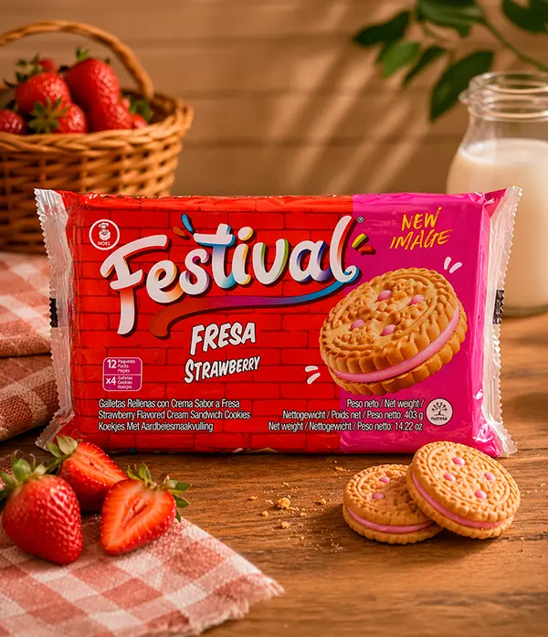 Galletas Festival Fresa Noel 403 g