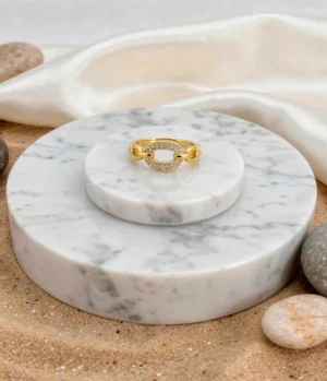 Anillo de Rodio Ajustable Midi Cadena