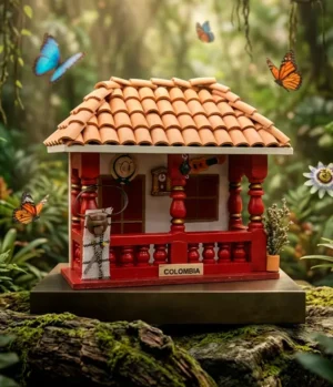 Casita Artesanal Colombiana Decorativa