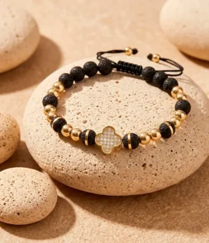 Pulsera Herraje Trébol Balín 5mm Neopreno 6mm
