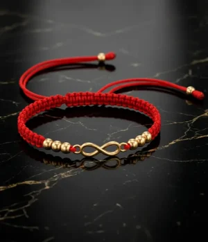 Pulsera Infinito Roja Balín 4mm