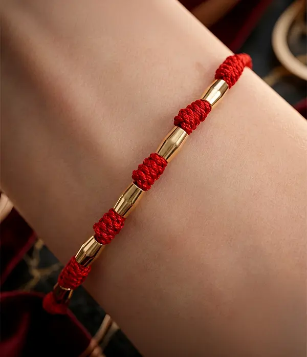 Pulsera Roja y Dorado